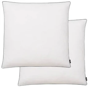 Cuscini 2 Pz İn Mix Di Piume 80x80 Cm Bianco /