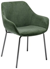 Set di 2 sedie in velluto verde con braccioli Avignon - Kare Design