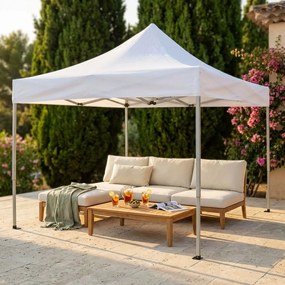 LEVIS - gazebo pieghevole e richiudibile completo di sacca protettiva in alluminio 3 x 3 m