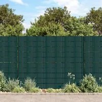 Recinzione Frangivento 4 pz in PVC 35x0,19m Verde Opaco 147870