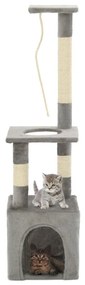 Albero per gatti con tiragraffi in sisal 109 cm grigio