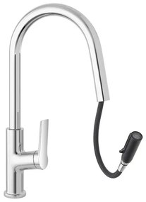 Miscelatore cucina cromo in acciaio inox con doccetta estraibile Kitchen