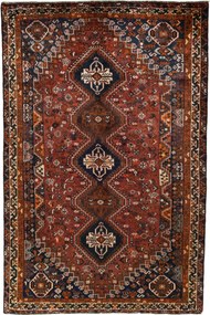 Shiraz Tappeto 270 x 180 Rosso (Iran) Annodato A Mano