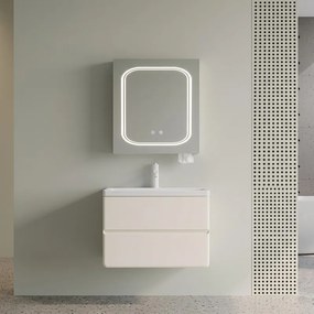 Mobile bagno 60 cm lavabo integrato e specchio contenitore | KAM-SM60 - KAMALU