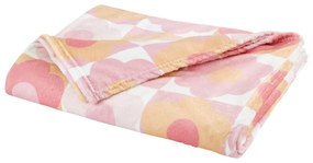 Coperta per neonati in microflanella rosa 130x170 cm Retro Daisy - Catherine Lansfield