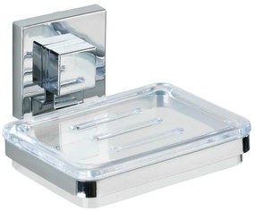 Set di accessori da bagno autoportanti color argento in plastica lucido Quadro - Wenko