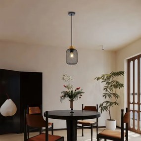 Brilagi - Lampada a sospensione con cavo BASKLITE 1xE27/15W/230V legno di caucciù/nero