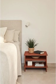 Comodino color mattone con ripiani Inari – Teulat