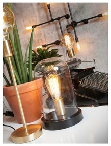 Lampada da tavolo nera con paralume in vetro (altezza 30 cm) Seattle - it's about RoMi