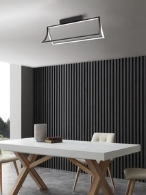 Plafoniera LED Opera nero IP20 bianco naturale, 3650 lumen NOVECENTO