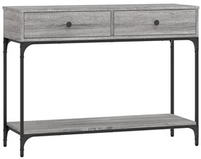 Tavolino Consolle Grigio Sonoma 100x34,5x75cm Legno Multistrato