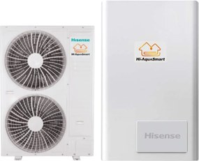 Hisense - Pompa di Calore Splittata Biventola Aria/Acqua Hi-AquaSmart AHM-160UXCSAPA3 + AHW-100UCSEPA R-410 con Comando Incluso