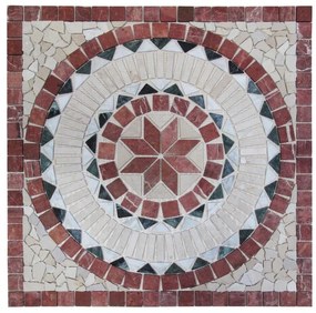 Rosone in pietra Venezia multicolore opaco L 67 x L 67cm x Sp. 7 mm