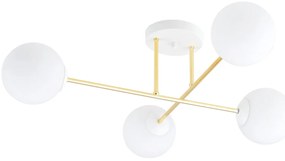 Lampadario da Soffitto MAGNUM 4 in Acciaio e Vetro 4xE14