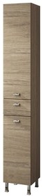Colonna per mobile bagno Rimini 1 cassetto 2 ante P 34 x L 30 x H 195 cm rovere nabucco truciolare