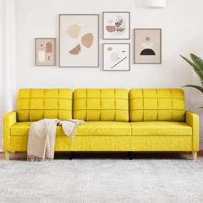 Divano A 3 Posti Giallo 210 Cm İn Tessuto /