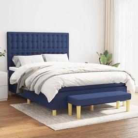 Giroletto A Molle Con Materasso Blu 140x190 Cm İn Tessuto /