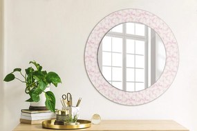 Specchio rotondo stampato Petali di fiori fi 50 cm
