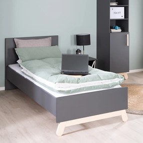 Letto nero per bambini 90x200 cm Jara - Roba