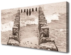 Foto quadro su tela Architettura della spiaggia dell'oceano 100x50 cm