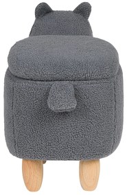 Pouf in tessuto grigio ALPACA Beliani