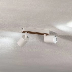 Envostar Tino faretto soffitto 2 luci bianco/legno