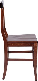 Sedia in legno da cucina LAURA con seduta massello Noce SET da 2