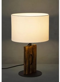 Lampada da tavolo PINUS 1xE27/40W/230V bianco/legno