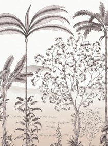 Isidore Leroy Carta da parati panoramica Jardin des Oiseaux Bois de Rose - Panel A