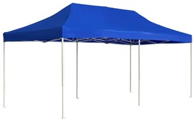 Gazebo Professionale Pieghevole Alluminio 6x3 M Blu /