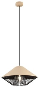 Redo 01-3007 - Lampadario a sospensione con cavo GRILL 1xE27/42W/230V Ø 39,6 cm nero/beige