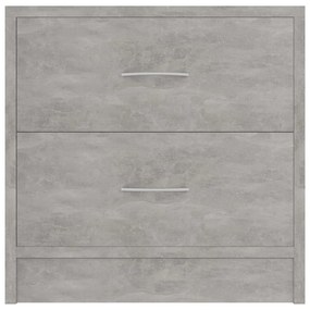 Comodini 2 pz Grigio Cemento 40x30x40 cm in Legno Multistrato