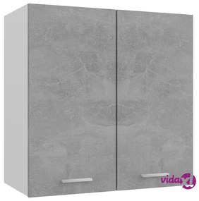 vidaXL Mobile Pensile Grigio Cemento 60x31x60 cm in Legno Multistrato