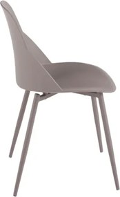 Sedia in polipropilene Tortora con gambe in metallo - MILA 2 sedie