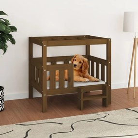 Cuccia Per Cani Ambra 75,5x63,5x70 Cm İn Legno Massello Di Pino /