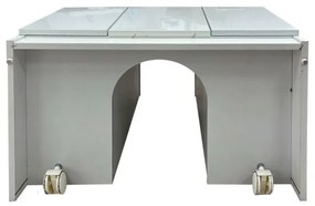 Mobile Copricolonna Da Bagno a 2 Ante 70x46x62 Laccato Bianco