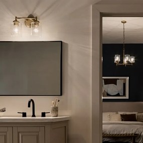 Kichler KL-WINSLOW-2W-NBR - Applique WINSLOW 2xE27/60W/230V ottone