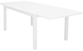 DEXTER - set tavolo in alluminio cm 160/240 x 90 x 75 h con 6 poltrone Venus