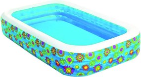 PISCINA GONFIABILE FAMILY RETTANGOLARE 3 ANELLI +6 ANNI cm.305x183x56h. peso kg.8 (art.54121) BESTWAY