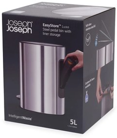 Pattumiera in plastica argentata 5 l Luxe - Joseph Joseph
