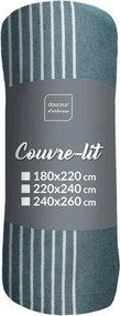 Copriletto blu 220x240 cm Adele - douceur d'intérieur