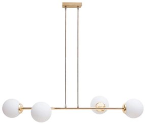 Lampadario a sospensione con filo FIRA 4xE27/60W/230V oro