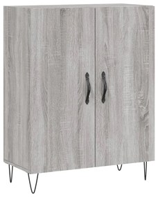 Credenza Grigio Sonoma 69,5x34x180 cm in Legno Multistrato