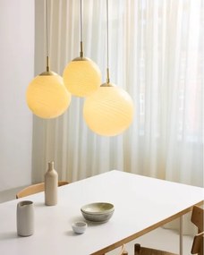 Halo Design 748471 - Lampada a sospensione con cavo CANDY 1xE27/25W/230V Ø 25 cm beige/ottone