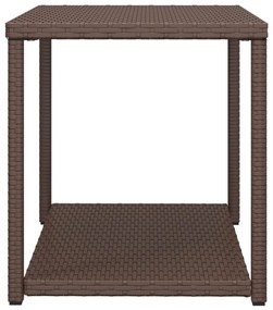 Tavolino marrone 55x45x49 cm in polyrattan