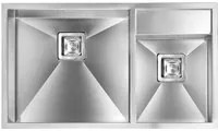 Lavello ARIEL F3 2 vasche sinistre ACCIAIO INOX incasso SOTTOTOP 86X50 prof. 19-13 012904.S2.01.2033