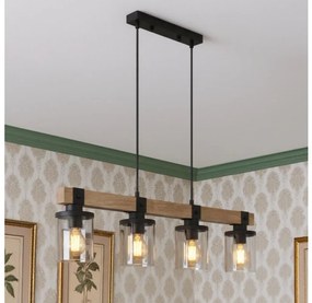 Brilagi - Lampadario a sospensione su cavo VISTA 4xE27/60W/230V rovere