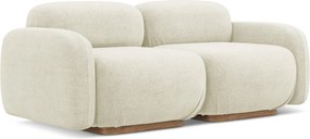 Divano componibile color crema con rivestimento in bouclé 190 cm Ailani – Makamii