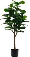 Pianta artificiale Ficus Lyrata H125 cm con Vaso Verde