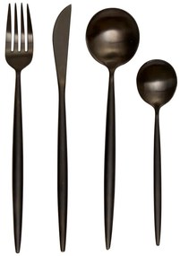 Posate in acciaio inox nero 16 pezzi Modern retro - Premier Housewares